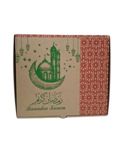 Brown 03ply Ramadan Meal Corrugated Boxes, 30cm x 24cm x 7cm 