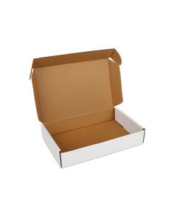 03ply White Flat Corrugated Boxes, 10cm x 8cm x 4cm