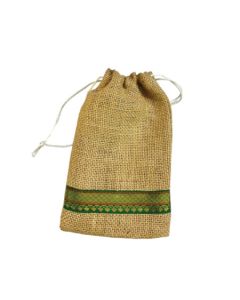 Beige Drawstring Jute Bags, 20cm x 15cm