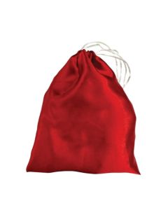Red Drawstring Satin Bags, 20cm x 15cm