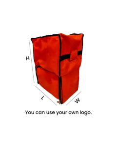 Red Zip Closure Delivery Bags, 36cm x 36cm x 36cm