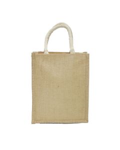 Beige Gusset Plain Jute Bags, 30cm x 25cm x 10cm