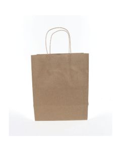 90gsm Brown Gusset Shopping Paper Bags, 34cm x 25cm x 10cm
