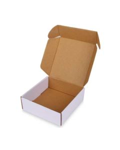 03ply White Flat Corrugated Boxes, 15cm x 15cm x 5cm