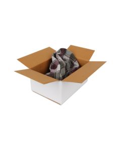03ply White Universal Corrugated Boxes, 23cm x 18cm x 18cm