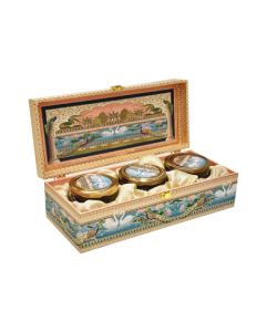 Swan Design Dry Fruit Gift Box with 3 Jars, 33cm x 14cm x 10cm
