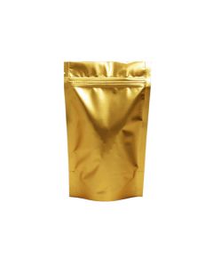 One side Golden Metallized Stand-up Pouches with Zipper, 10cm x 18cm