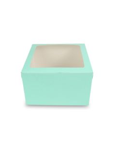 Green Window Bakery Boxes, 20cm x 20cm x 13cm