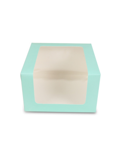 Green L Window Bakery Boxes, 20cm x 20cm x 13cm