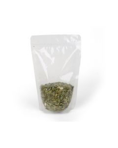 Transparent Stand-up Pouches with Zipper, 15cm x 23cm