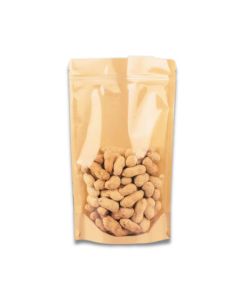 One Side Kraft Stand-up Pouches with Zipper, 20cm x 30cm