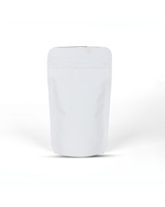 White Stand-up Pouches with Zipper, 10cm x 18cm
