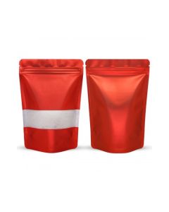 Red Window Stand up Pouches with Zipper, 13cm x 20cm