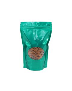 Green Window Stand up Pouches with Zipper, 13cm x 20cm