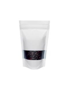 White Window Stand up Pouches with Zipper, 15cm x 23cm