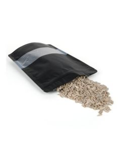 Black Window Stand up Pouches with Zipper, 18cm x 25cm