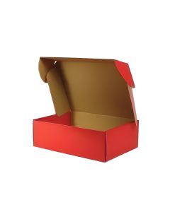 03ply Red Flat Corrugated Boxes, 13cm x 13cm x 5cm