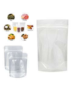 Transparent Stand-up Pouches with Zipper, 13cm x 20cm