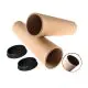 Black Plastic Caps for Mailing Tubes, 75mm, Pack of 100
