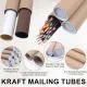 Brown Mailing Tubes with End Caps, 300mm x 75mm, Pack of 10